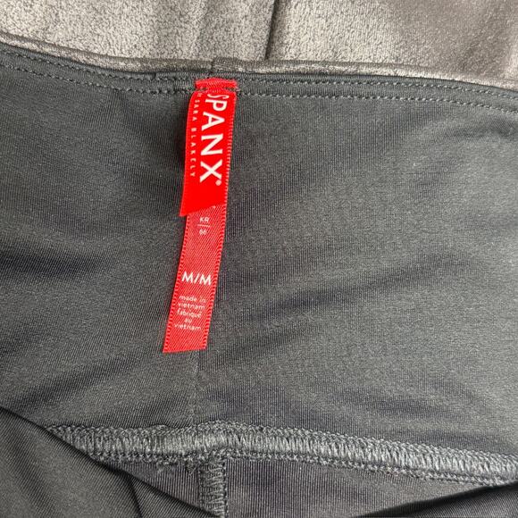 Spanx Midi Faux Leather Skirt Black Grunge Whimsigoth Shaping Woman’s M NWT - Picture 7 of 8